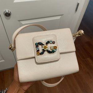 Dolce & Gabbana Embossed Leather DG Millennials Crossbody